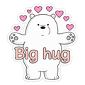 Big Hug Cute Love Sticker