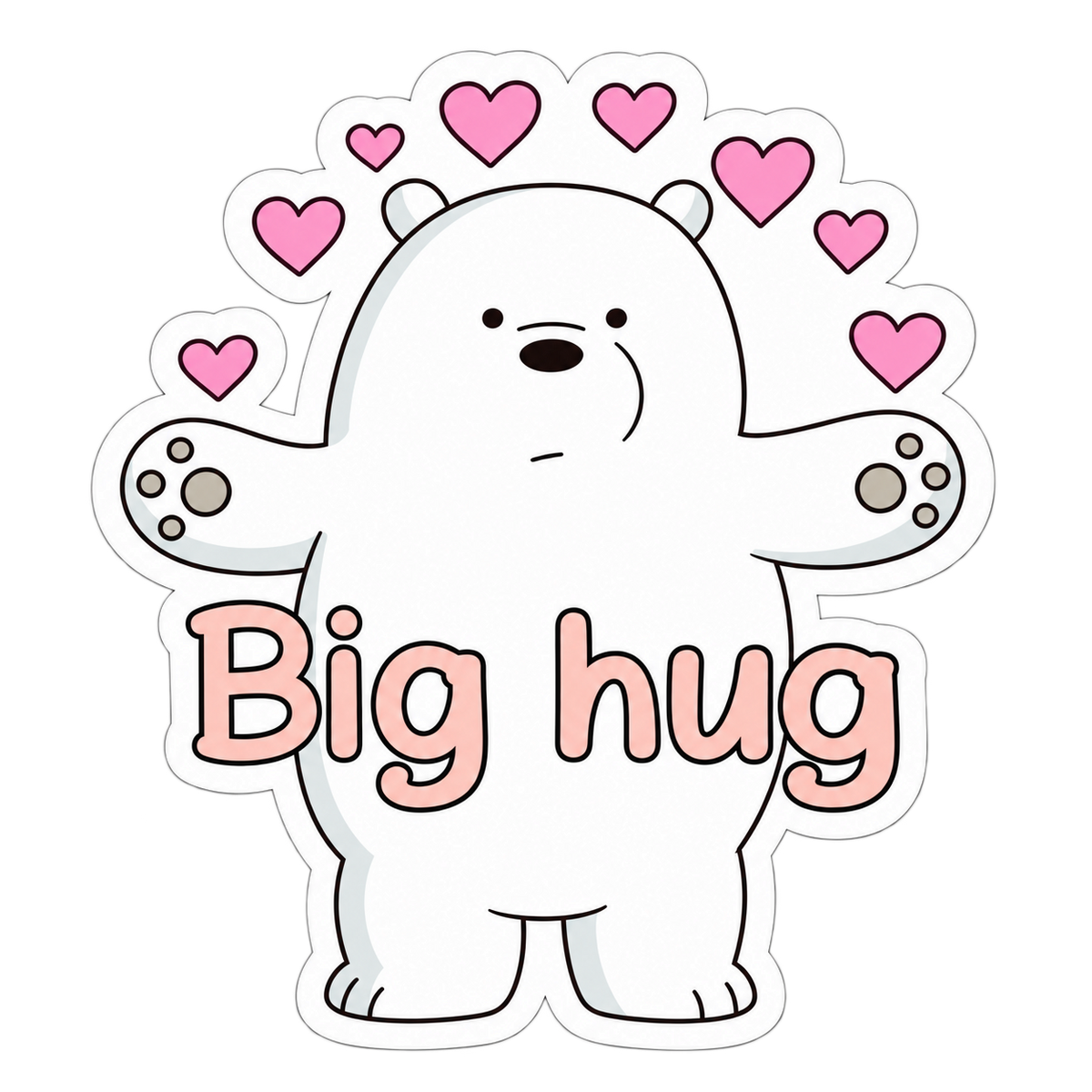 Big Hug Cute Love Sticker