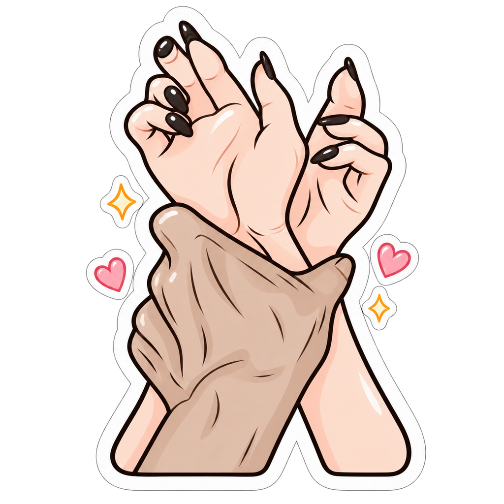 Cute Hand Heart Gesture Sticker