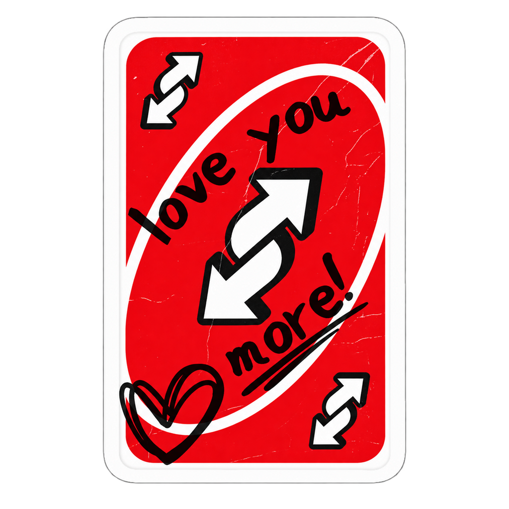 Love You More Red Arrow Sticker