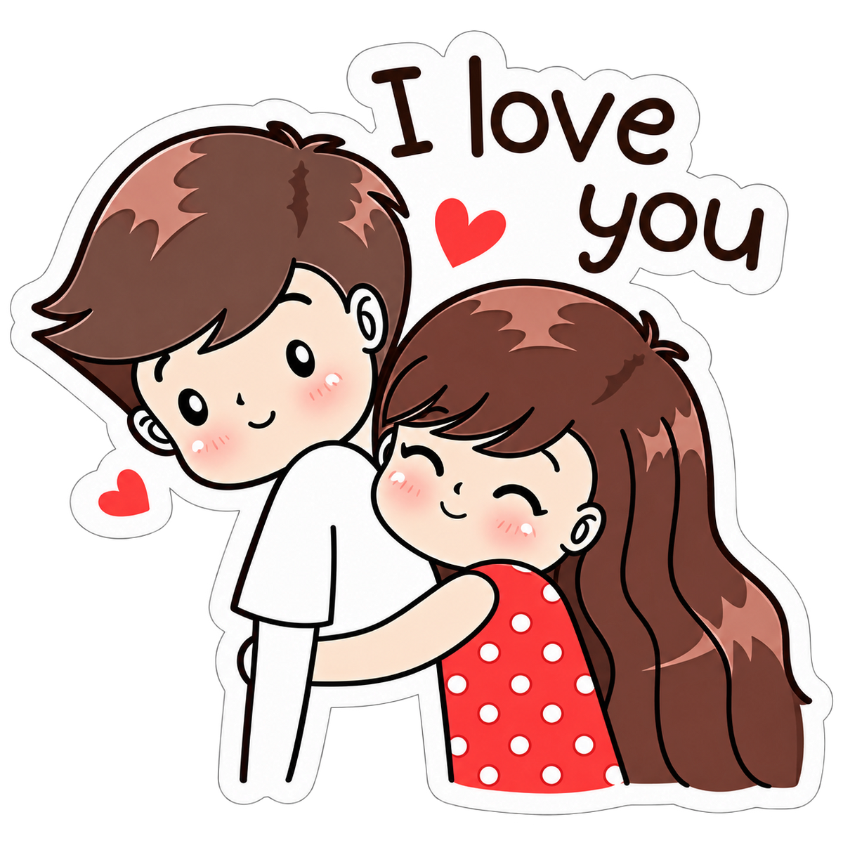 I Love You Couple Sticker