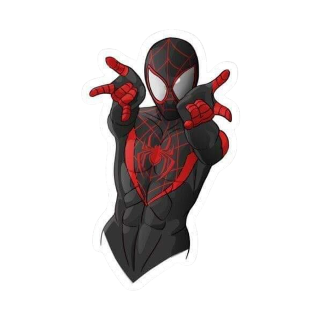 Spider-Man Black Suit Pose Sticker