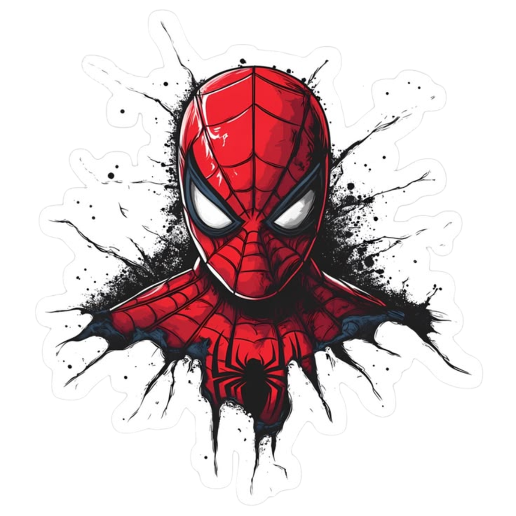 Spider-Man Splash Effect Sticker