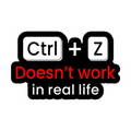 Ctrl + Z Funny Computer Sticker