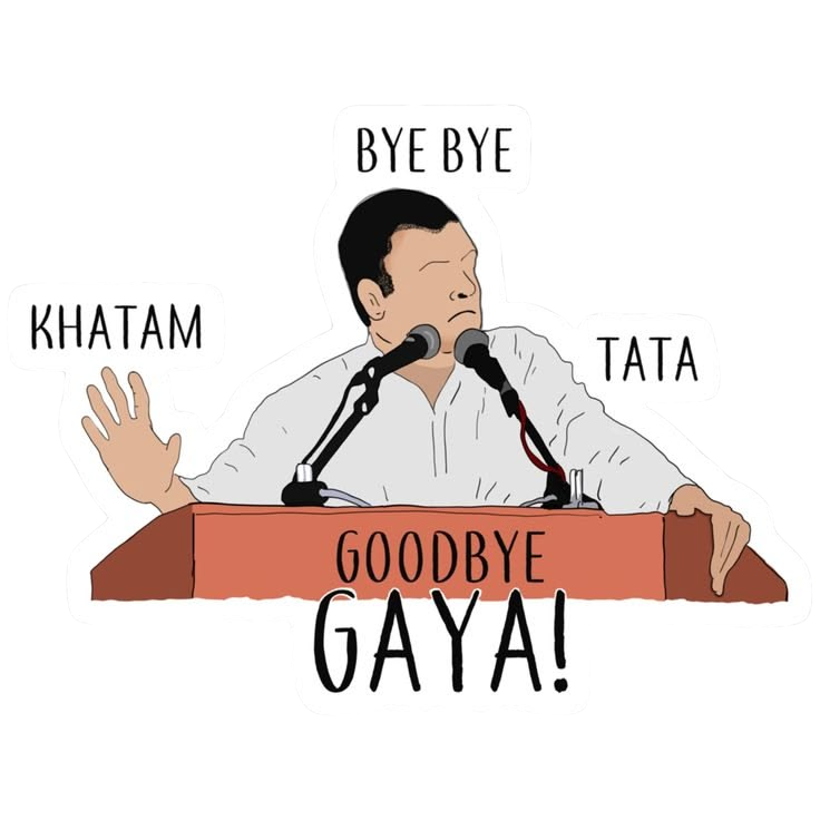 Khataam Tata Bye Bye Funny Meme Sticker