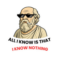 All I Know Is That I Know Nothing Funny Sticker
