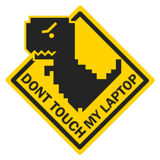Don't Touch My Laptop Warning Sticker