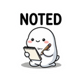 Noted Cute Character Sticker