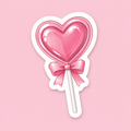 Heart Lollipop Cute Pink Sticker