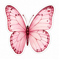 Pink Butterfly Aesthetic Sticker