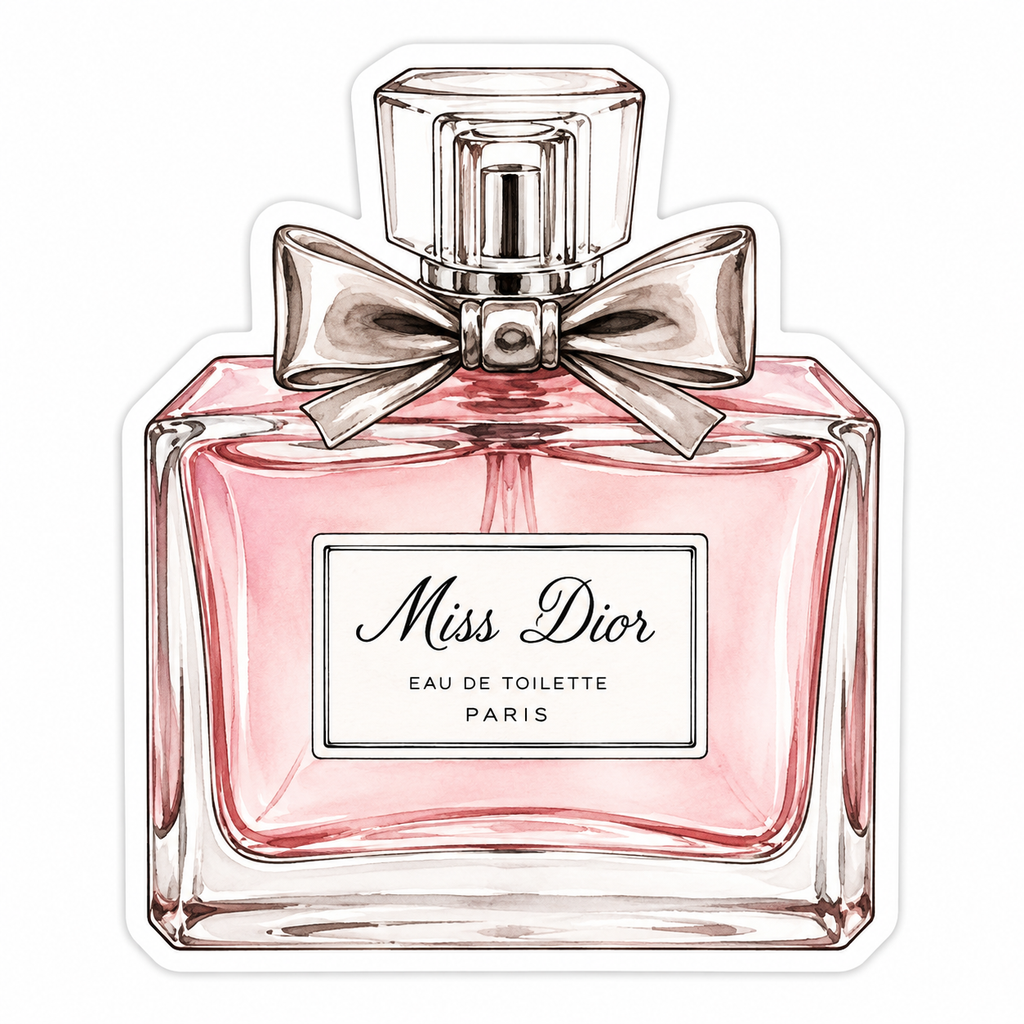 Pink Perfume Bottle Aesthetic Sticker