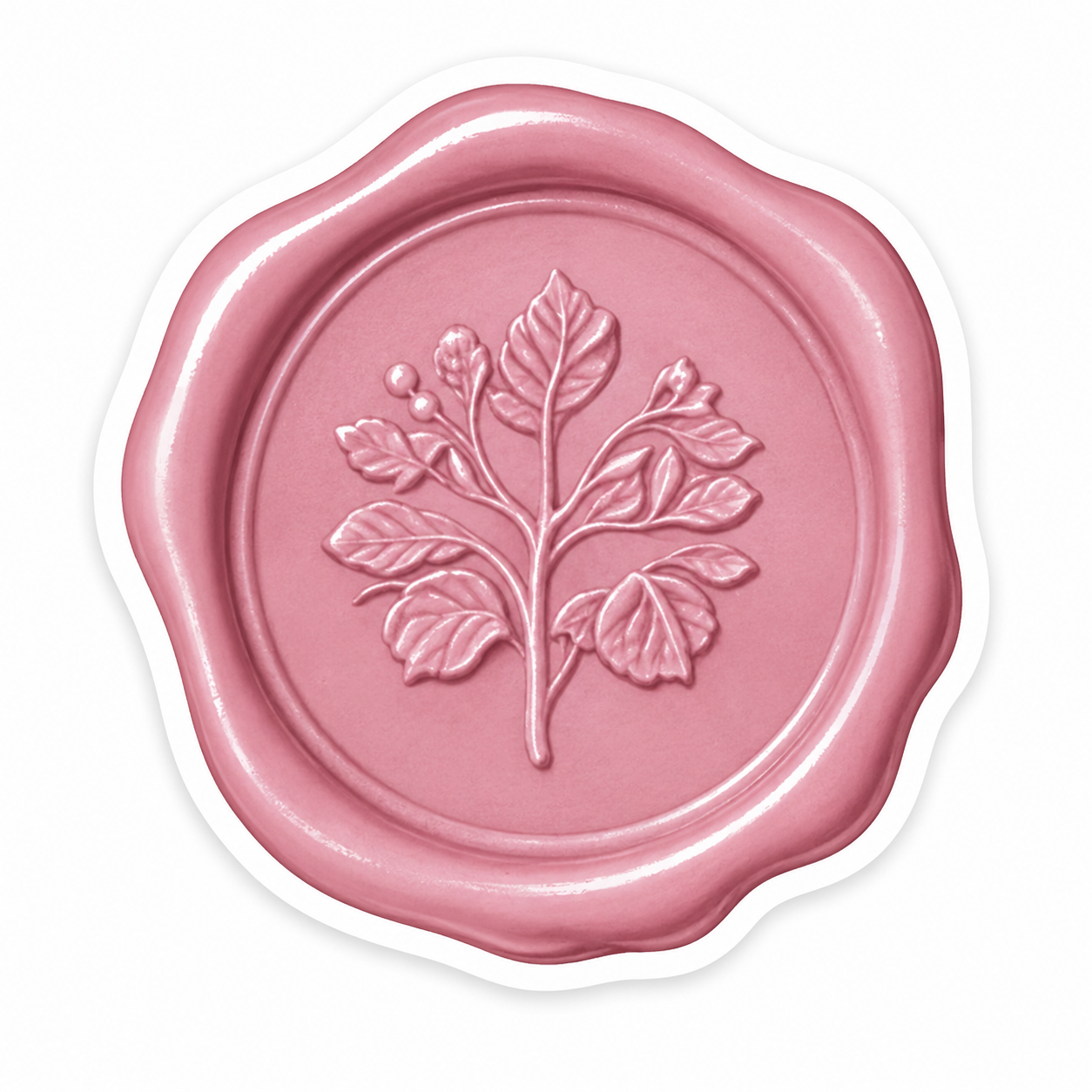 Pink Wax Seal Vintage Aesthetic Sticker