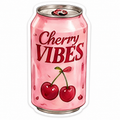 Cherry Vibes Cute Drink Sticker