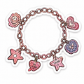 Pink Charm Bracelet Aesthetic Sticker