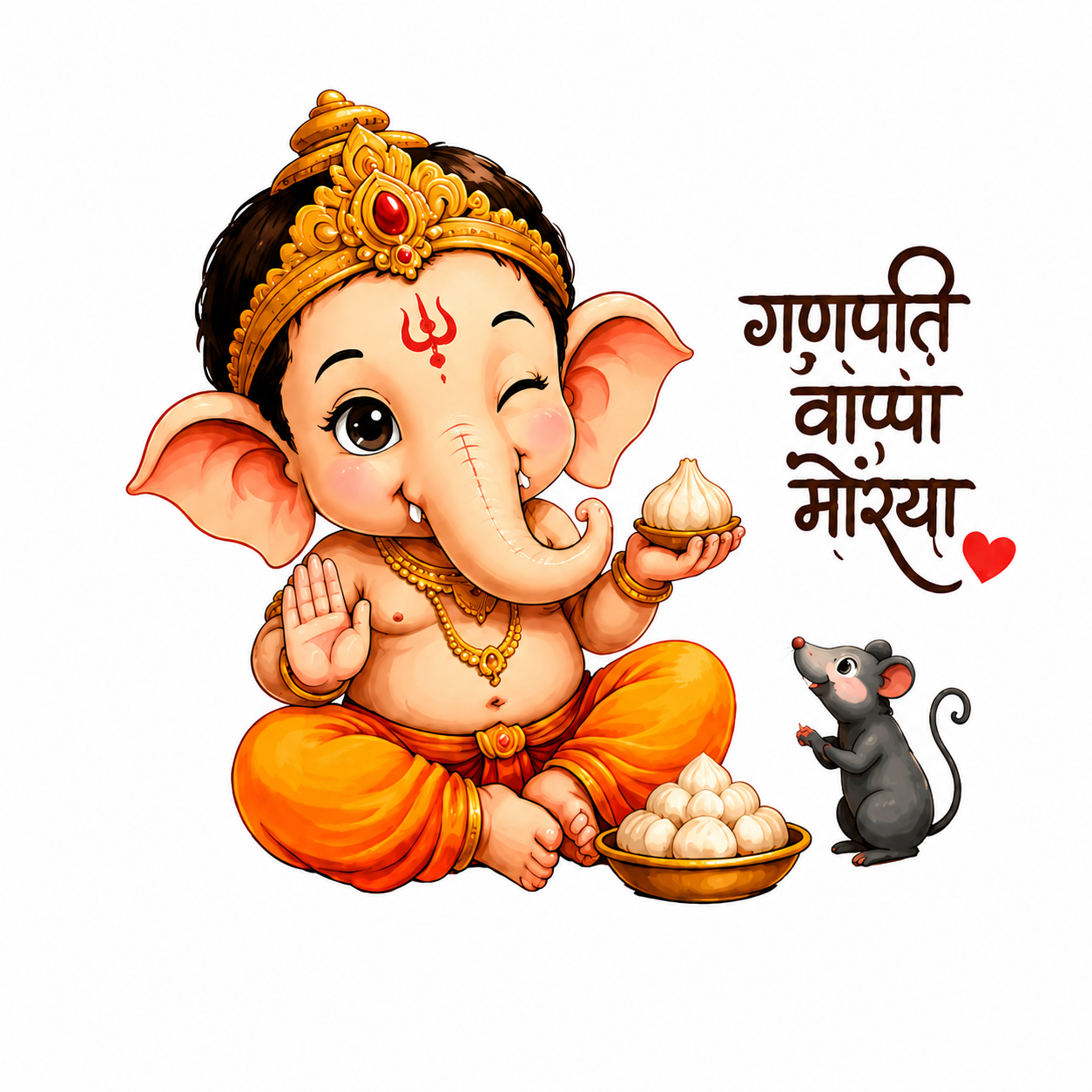 Ganpati Bappa Morya Sticker