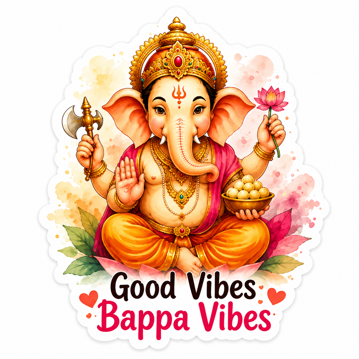 Good Vibes Bappa Vibes Sticker