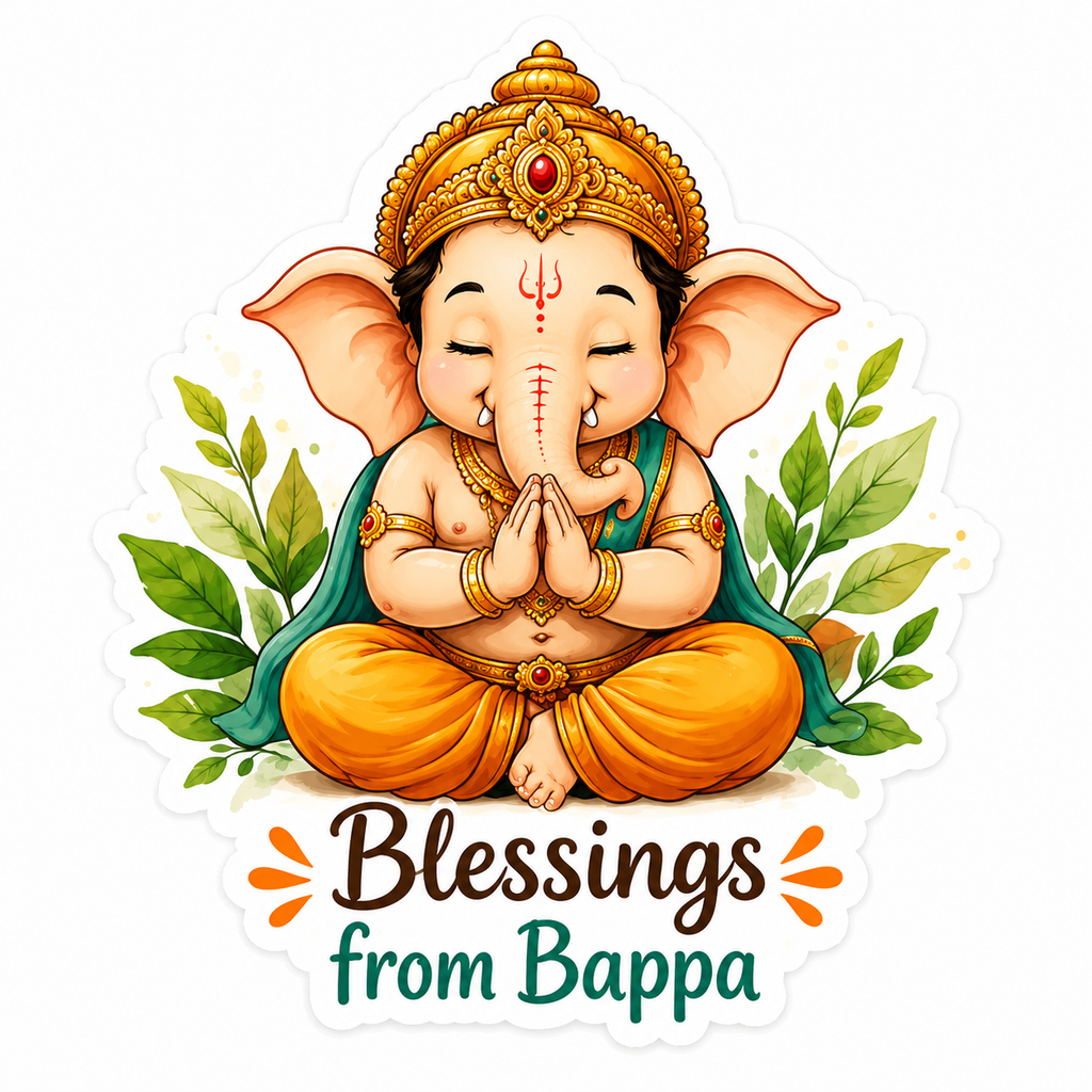 Blessings from Bappa Sticker