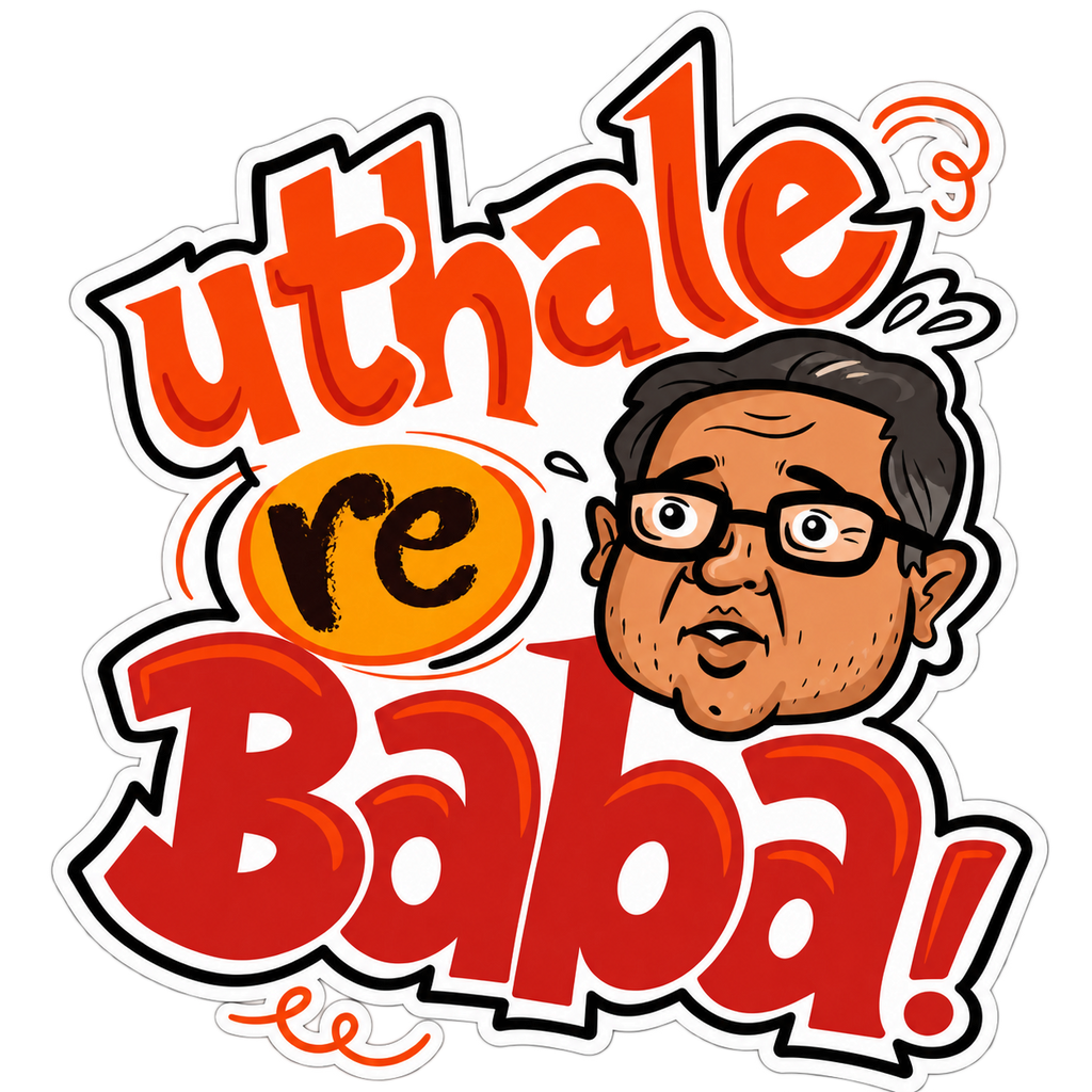 Uthale Re Baba Funny Meme Sticker