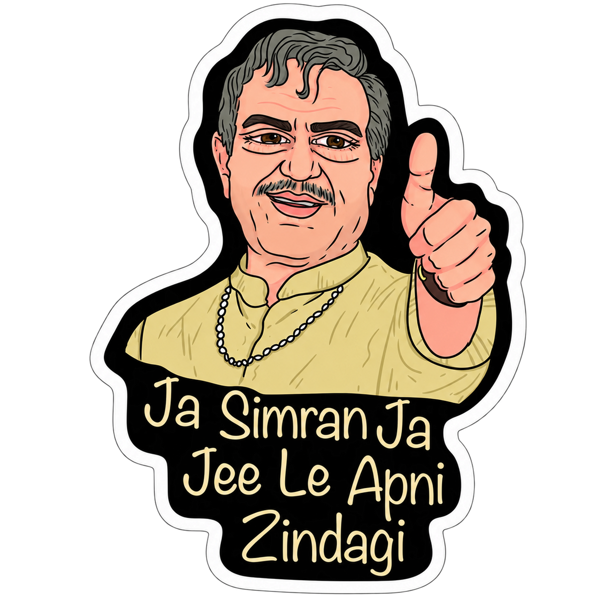 Ja Simran Ja Bollywood Dialogue Sticker