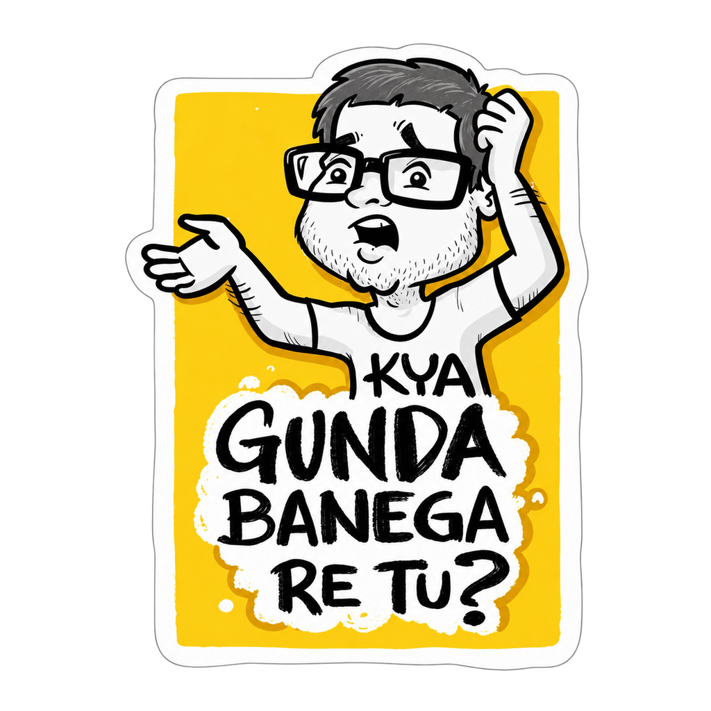 Kya Gunda Banega Re Tu Funny Sticker