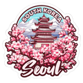 Seoul South Korea Floral Sticker – Cute Korean Travel Decal | Swell Stickers