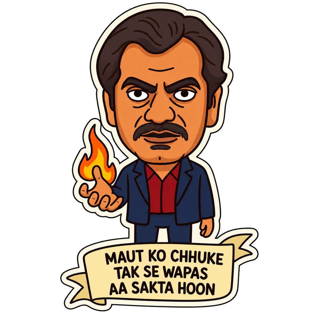 Maut Ko Chhu Ke Tak Se Wapas Aa Sakta Hoon Sticker