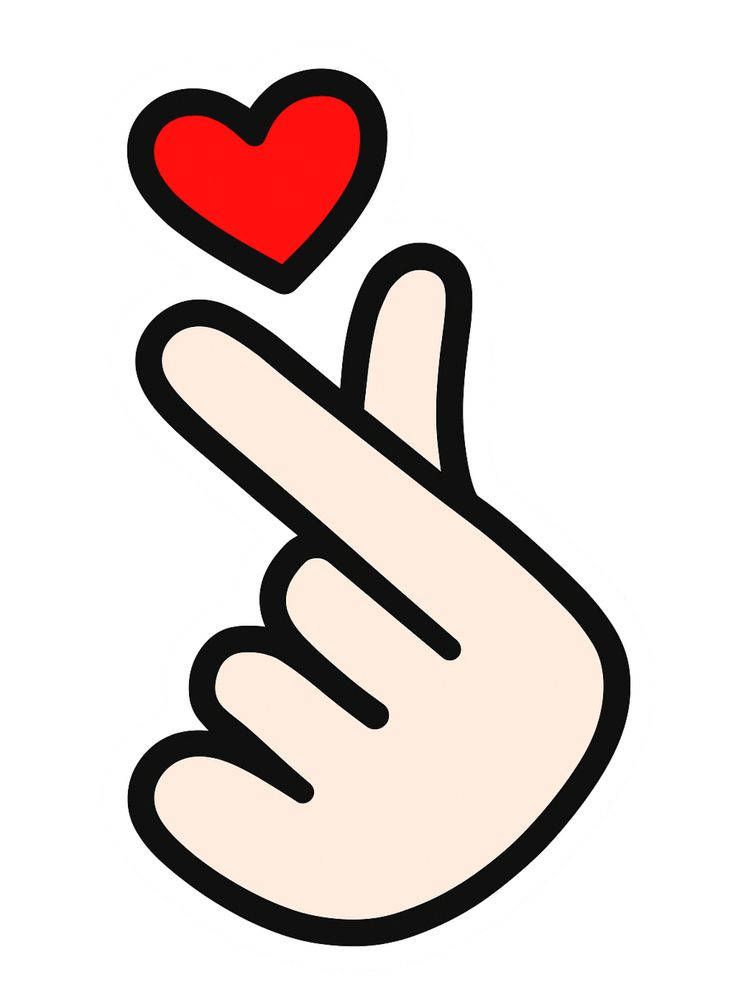 Korean Heart Flag Sticker – South Korea Love Design | Swell Stickers