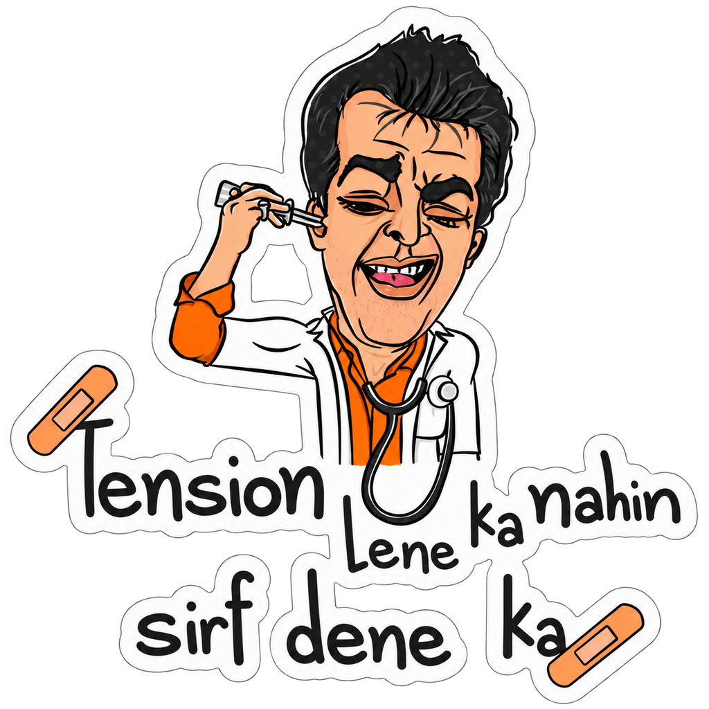 Tension Lene Ka Nahin Funny Sticker