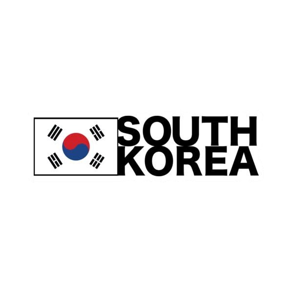 South Korea Flag Sticker – Korean Pride & Country Design | Swell Stickers